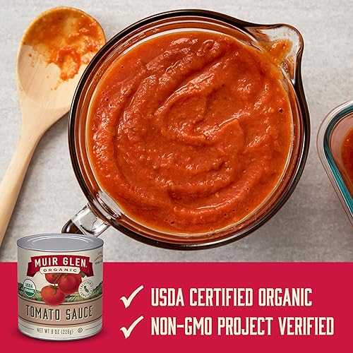 Miniatura 4 de Muir Glen Salsa de tomate orgánica 8 onzas paquete de 24