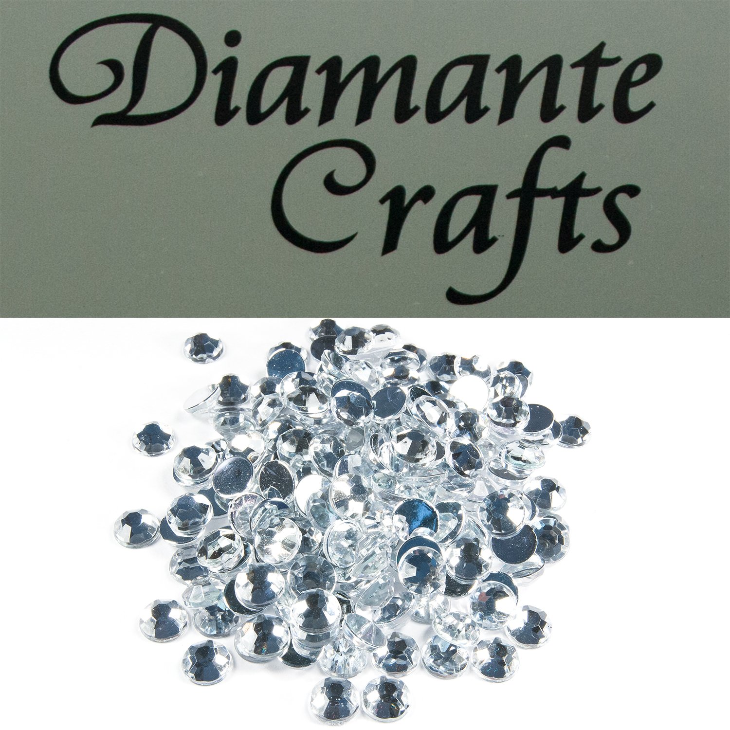 Diamante Crafts 200 X 7Mm Clear Diamante Loose Round Flat Back Rhinestone Craft Gems Created Exclusively For