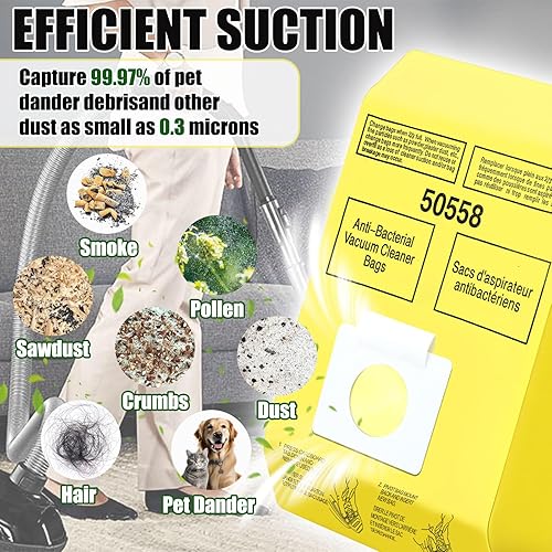 Miniatura 6 de Paquete de 50 bolsas para aspiradora Kenmore tipo CQ 5055 50555 50557 50558 y Panasonic tipo C-5 C-18, serie 200, serie 400, serie 600, serie 700,