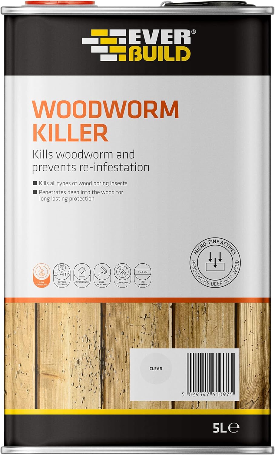 Everbuild Lumberjack Woodworm Killer, 5 L