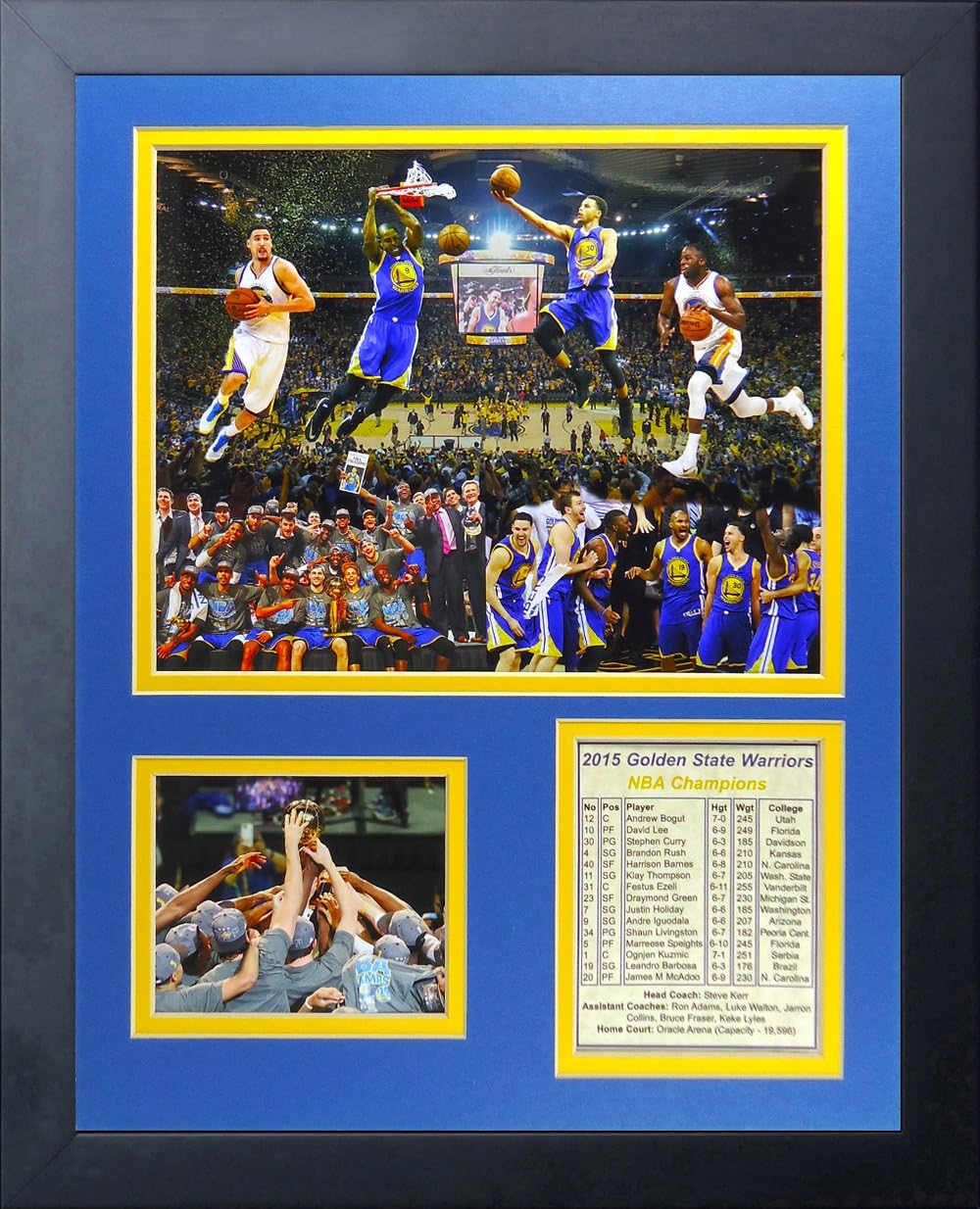 NBA Golden State Warriors Legends Never Die Framed Photo Collage, 2015 NBA Finals Champions, 11" x 14"
