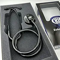 Estetoscópio Adulto Unisson Standard Preto BIC ES1130 - Ideal para Estudantes Enfermagem e Veterinária