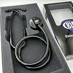Estetoscópio Adulto Unisson Standard Preto BIC ES1130 - Ideal para Estudantes Enfermagem e Veterinária
