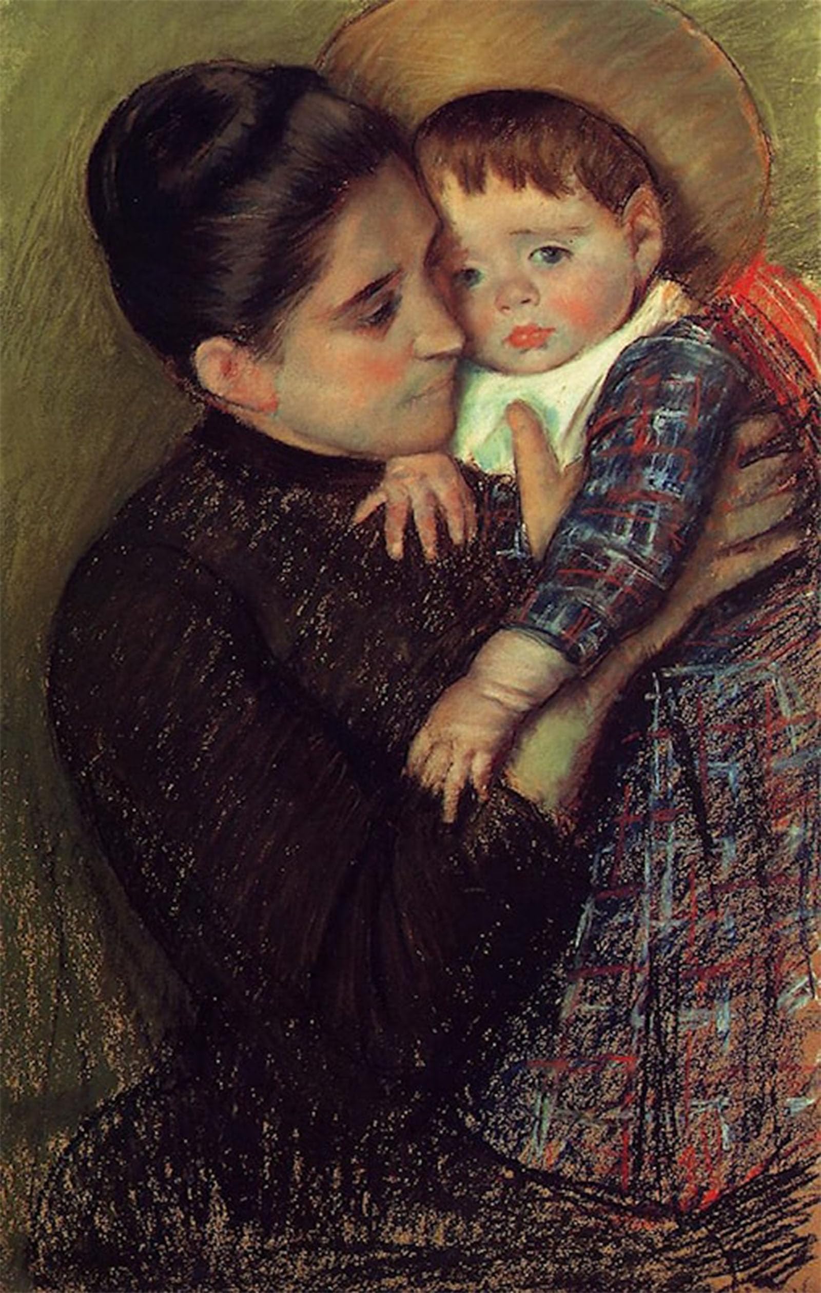 ARTXLXXBN Famous Painting Art Wall Decor Abstract Art Picture Woman and Her Child Mary Cassatt Animal Pictures for Home Decor 60x90cm