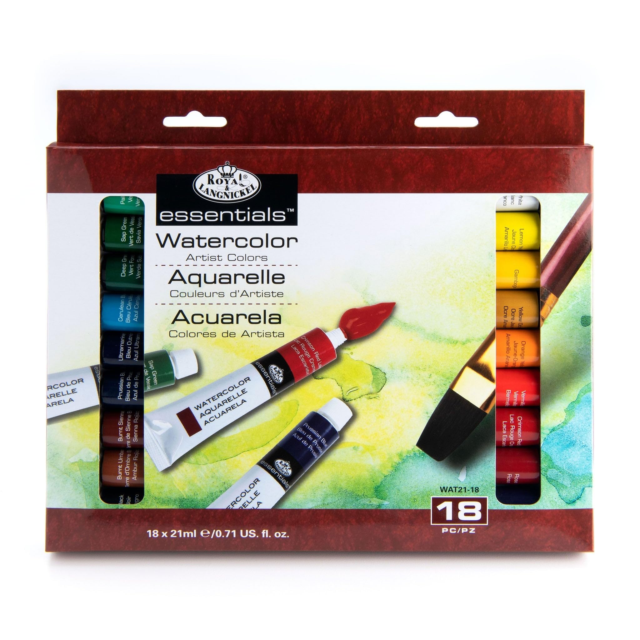 Royal & Langnickel - Confezione da 18 acquerelli da 21 ml