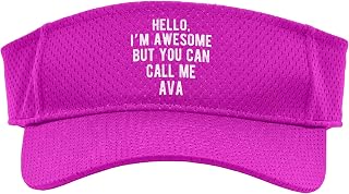 I'm Awesome But You Can Call Me Ava Funny Ava Name Sport Sun Visor