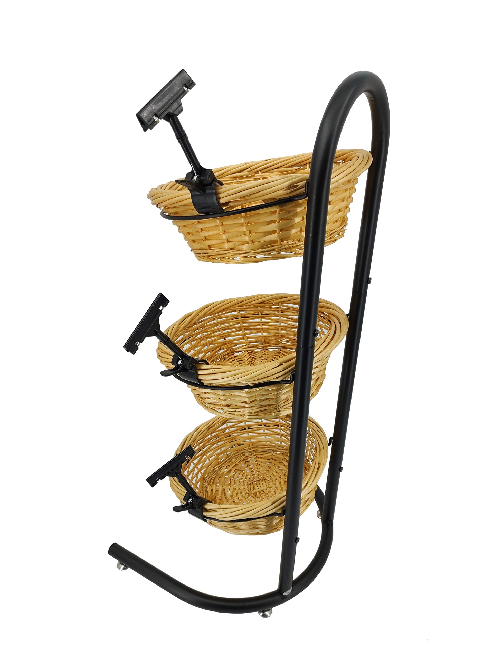 ★ Akari ★ WALLABY BASKET STAND Black SunnyPoint Black 3 Tier Wire Basket Stand | Michaels