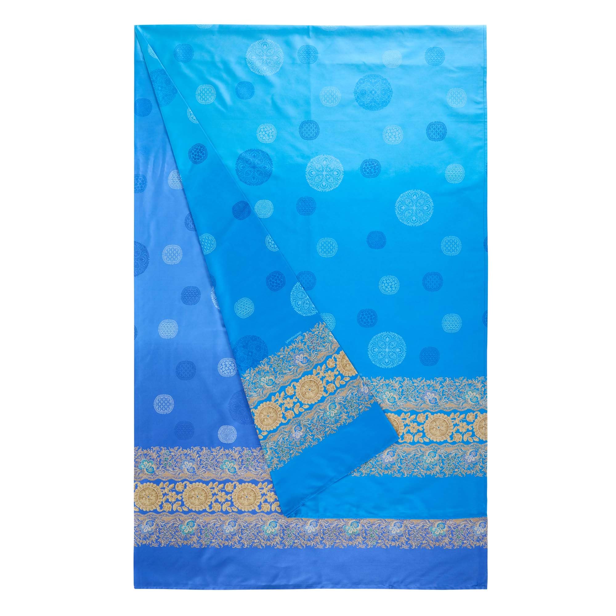 Bassetti PALLAVICINO Foulard aus 100% Baumwolle in der Farbe Perla G1, Maße: 180x270 cm - 9330038 Azurblau C1, Maße: 180x270 cm - 9332298