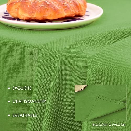 Miniatura 3 de BALCONY & FALCON Mantel rectangular de lino lavable, impermeable, a prueba de aceite, a prueba de arrugas y polvo, utilizado para reuniones,