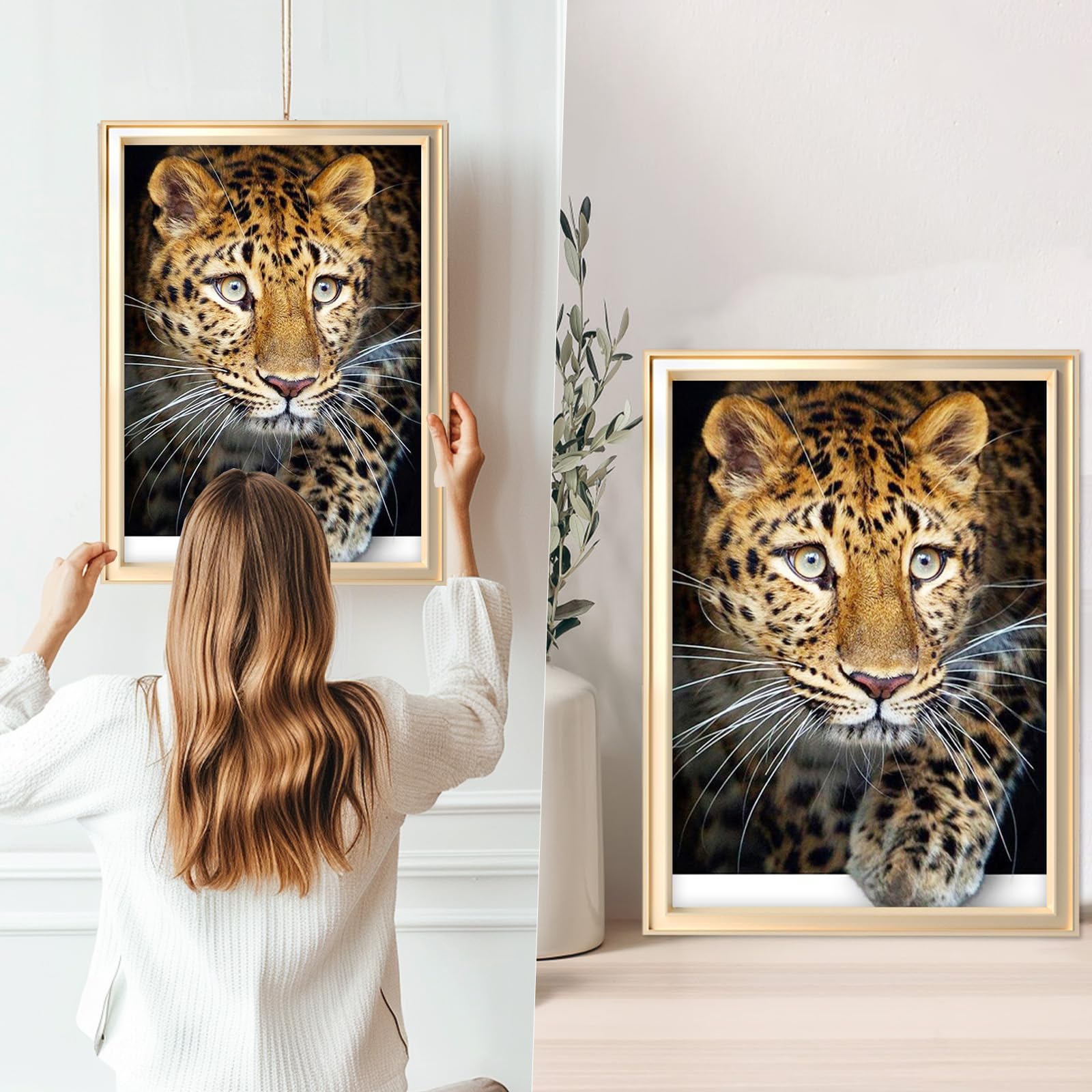 QENSPE Diamond Painting Kits Leopard 5D Diamond Art Full Drill - Image 4