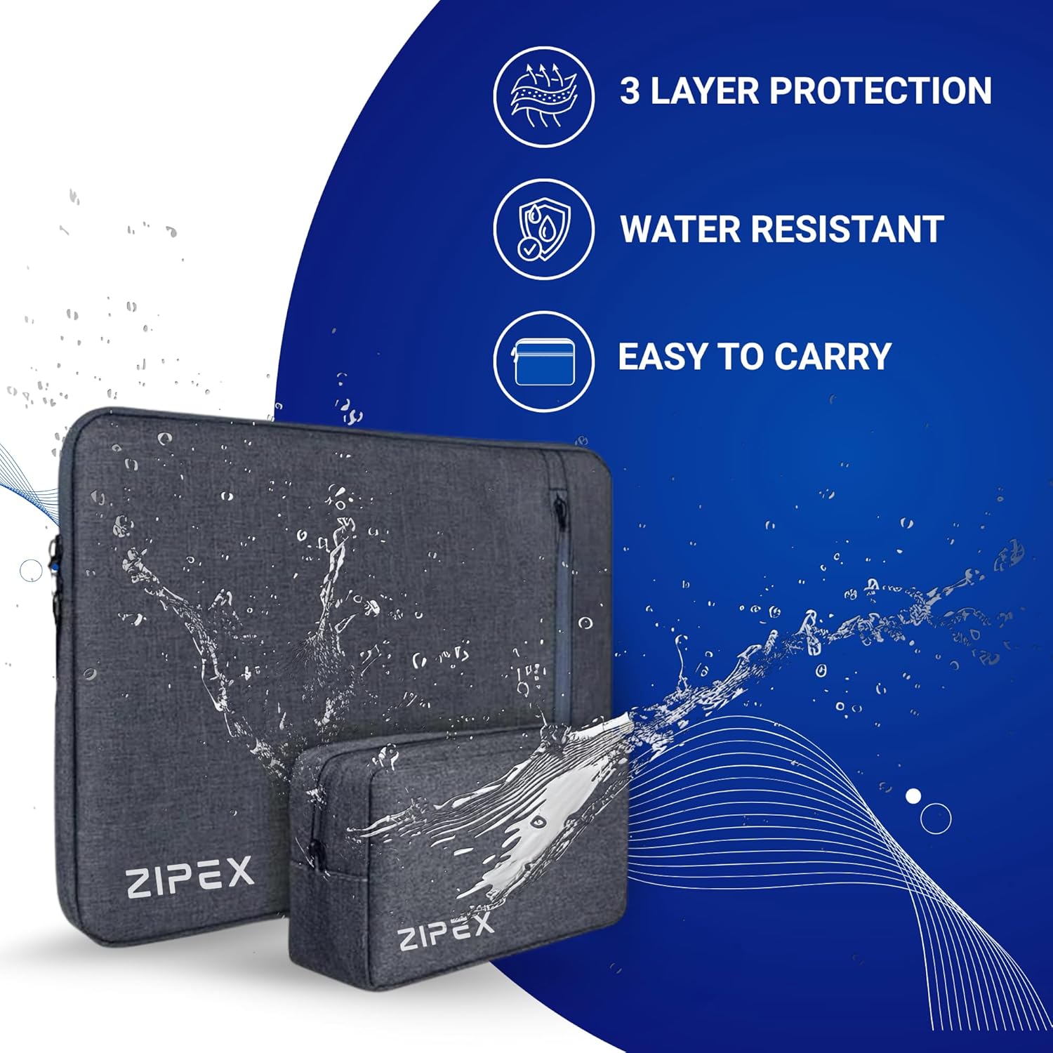 PHOTONIC 16-inch Laptop Case Laptop Charger Pouch | for Laptop Sleeve 15.6 15" | Waterproof Laptop Sleeve/Cover | Unisex | Grey, Laptop Cover Bag 25 815uTudn4hL. SL1500