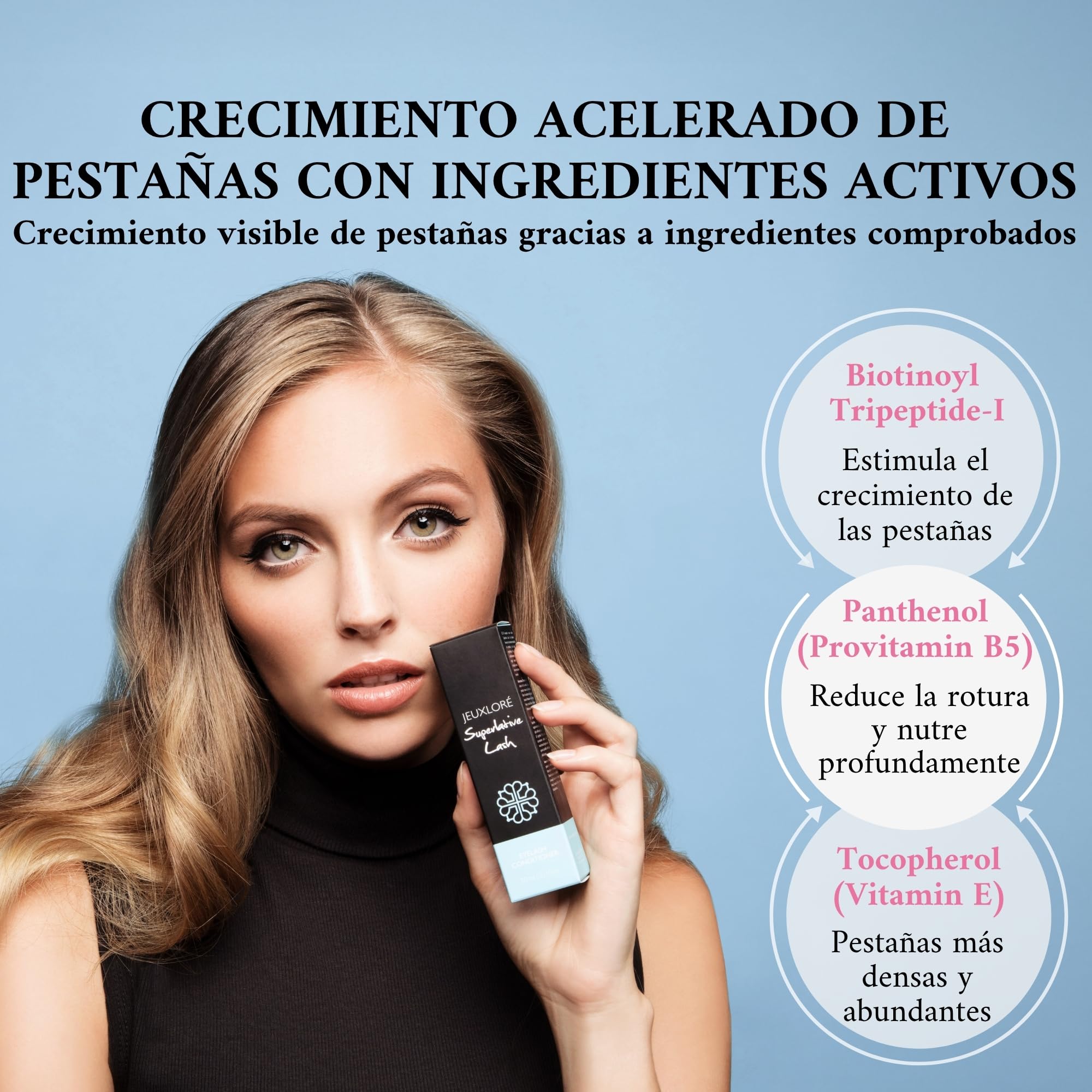 Serum Pestañas 3 ml para Crecimiento Natural - Suero Alargador para Pestañas y Cejas Más Largas y Densas, Alternativa a Lifting, Pestañas Postizas, Rímel Volumen y Magnetismo, Fórmula Vegana y Segura
