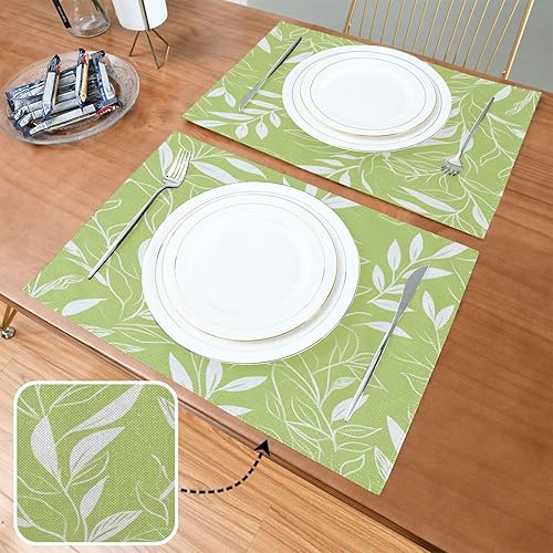 Miniatura 2 de Juego de manteles individuales personalizados para mesa de comedor de arpillera para niños, manteles individuales lavables 6 12 x 18 manteles para