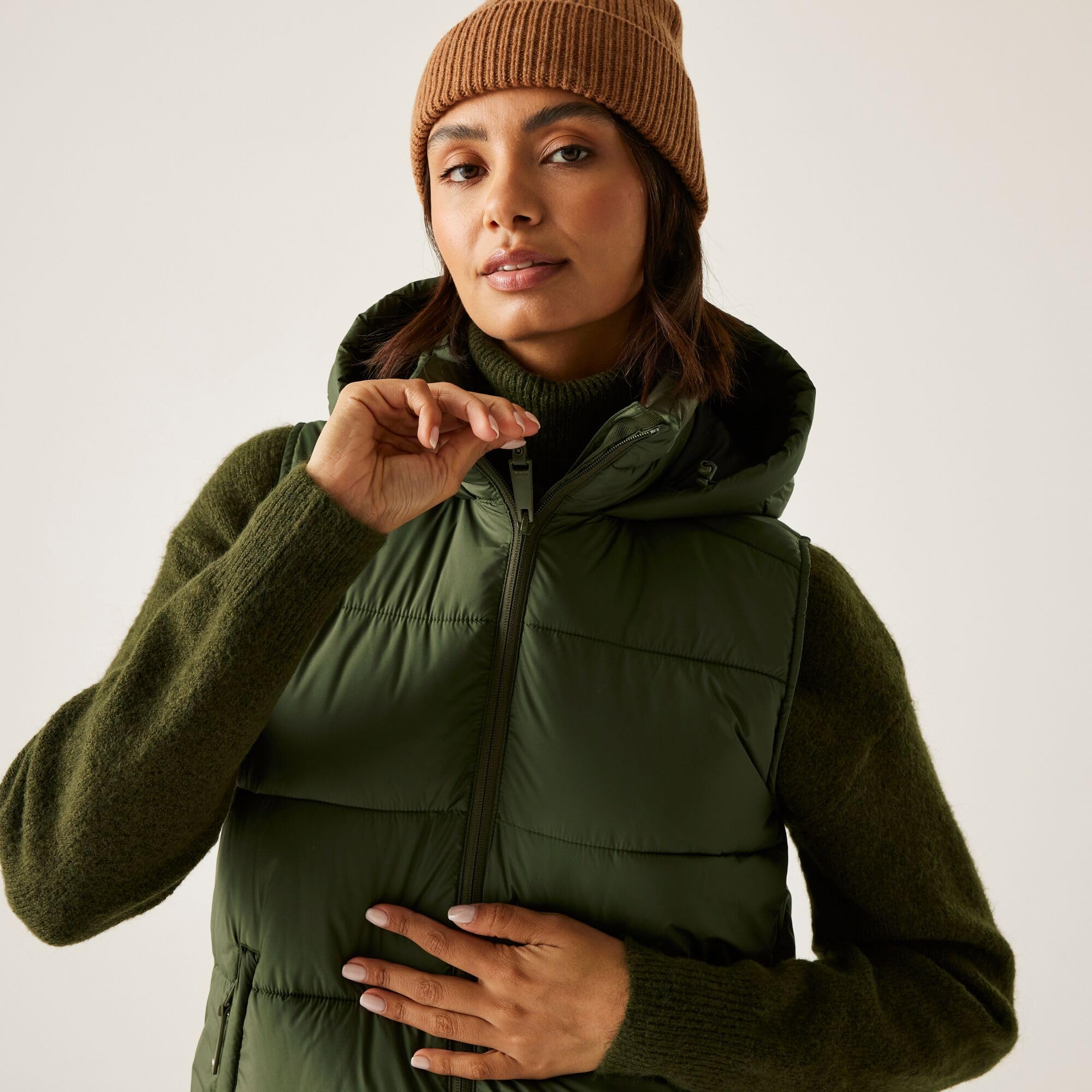 Regatta Ganella Gilet Long À Carreaux pour Femme Gilet Femme