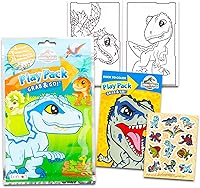 Vista 3 de Jurassic World Juego de libros para colorear con pegatinas y carteles (3 libros)