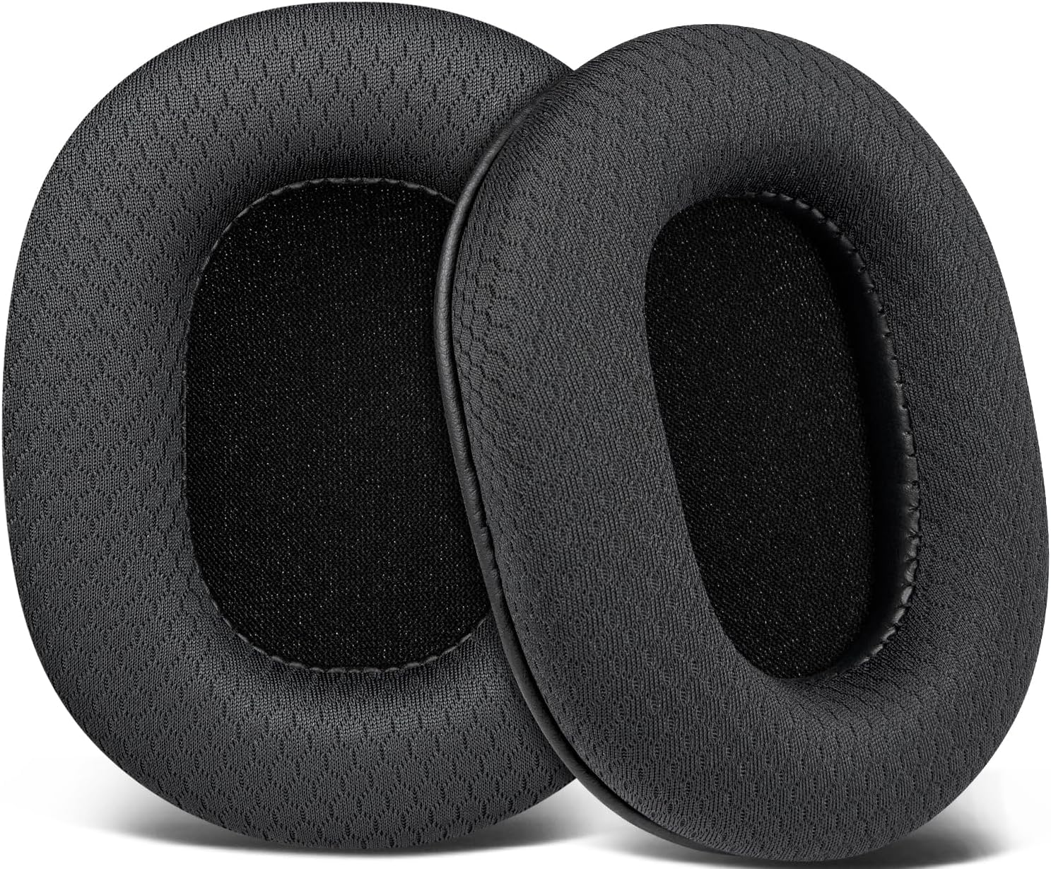 SOULWIT Earpads Replacement for Audio Technica ATH M50X M50XBT M50RD M40X M30X M20X MSR7 SX1 Monitor Headphones, Ear Pads Cushions with Durable Mesh Fabric, High-Density Foam - M50X MF Black