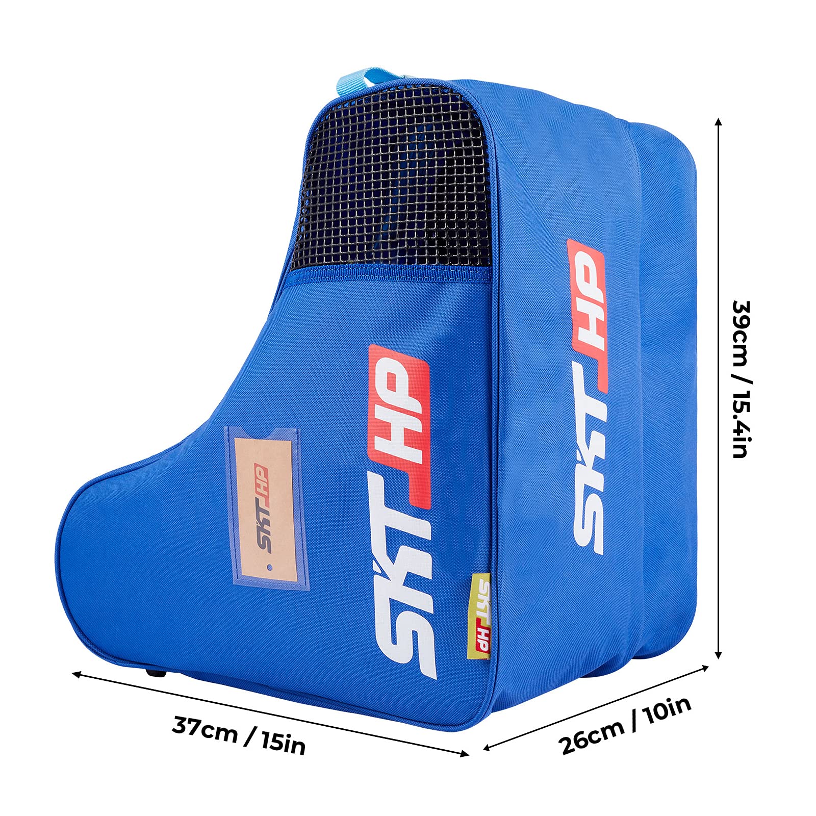 Wuling Sac De Transport Pour Patins – 3 Compartiments, Bretelles Réglables Et Poignée, Tissu Respirant, Pliable, Pour Patins à Roulettes, Patinage Artistique, Hockey (38x20x39 Cm)