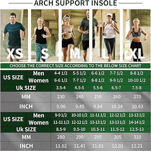 Miniatura 8 de Inserción de plantilla de corrección de pie plano para fascitis plantar, Negro Verde