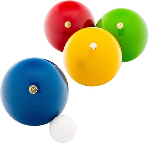 Miniatura 5 de Franklin Sports - Juego de 8 bolas de madera y 1 palino, juego de playa, patio trasero o fiesta al aire libre, fabricado en Italia