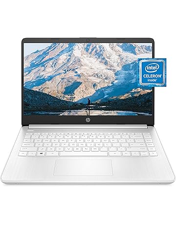 HP 14 Laptop, Intel Celeron N4020, 4 GB RAM, 64 GB Storage, 14-inch Micro-edge HD Display, Windows 11 Home, Thin & Portable, 4K Graphics, One Year of Microsoft 365 (14-dq0040nr, 2021, Snowflake White)