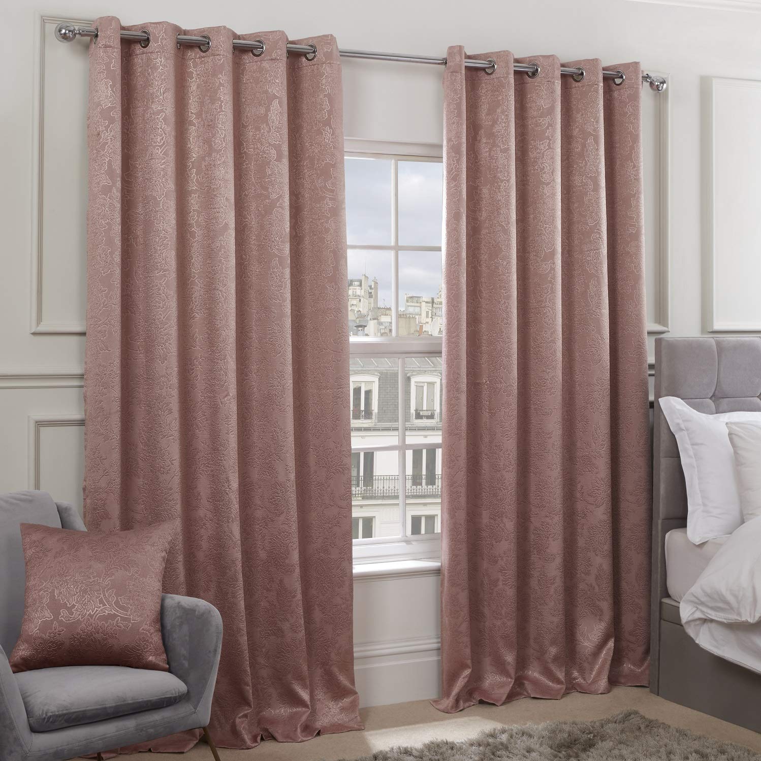 Emma Barclay Regency 66 x 90, 100% Polyester, Blush Pink, W 66 x Drop 90" (168 x 228cm)