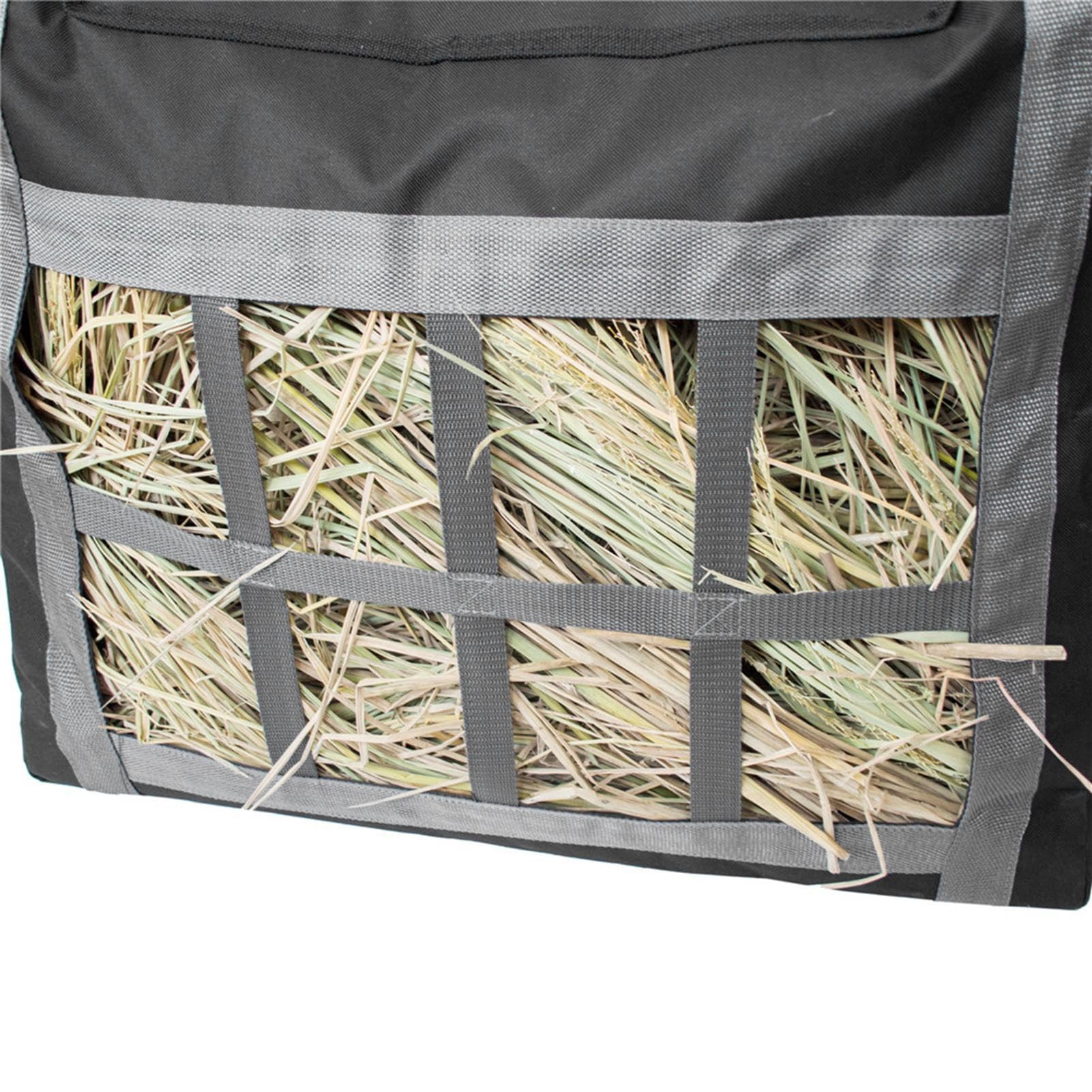 Bolsa de heno equino, red de heno de alimentación lenta para caballos, ovejas y vacas, ideal para establos, corrales y granjas, solución duradera de alimentación ecuestre