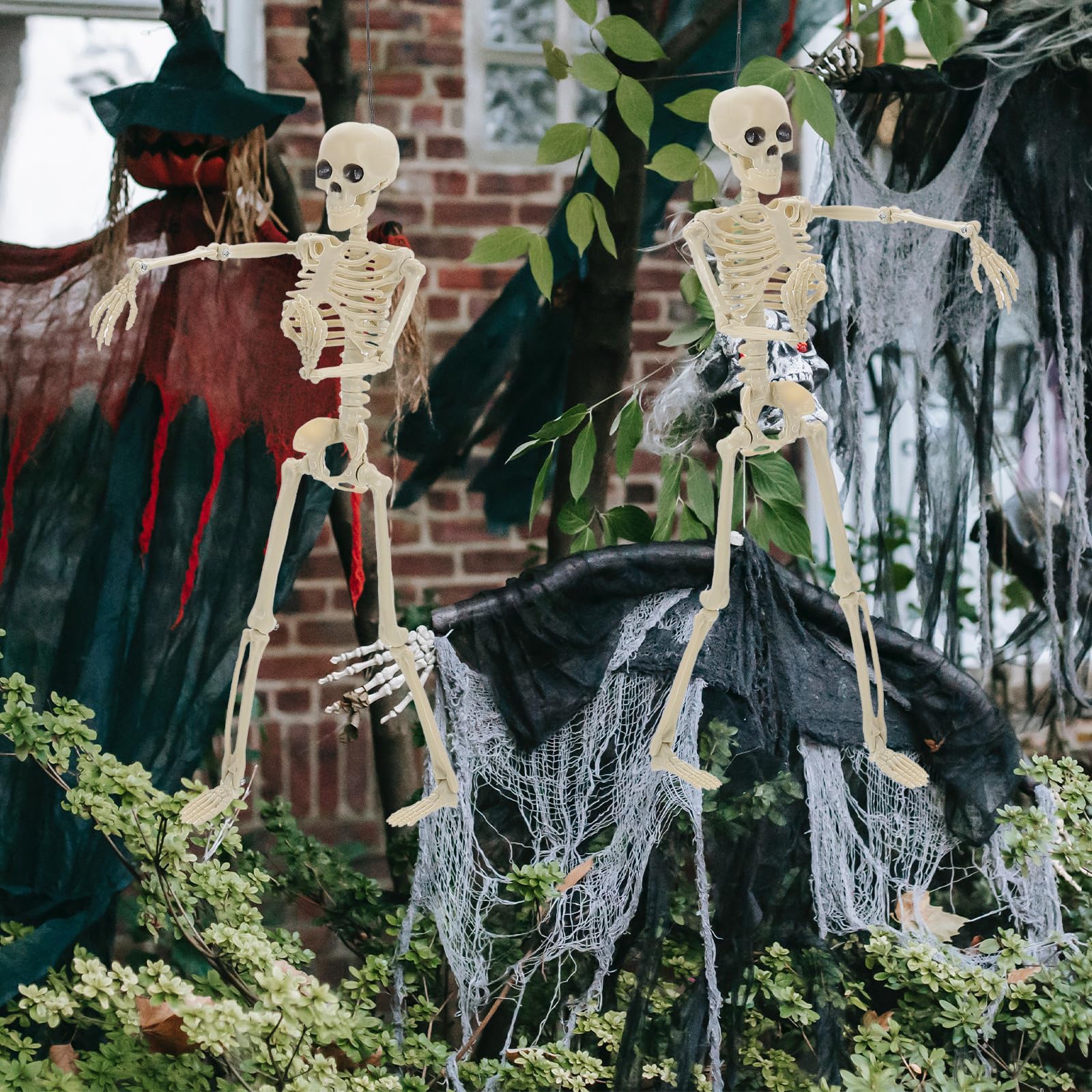 Uonlytech 12 Stück Kleines Skelettmodell Halloween Mottoparty Kunststoff