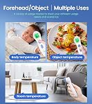Femometer No-Touch Forehead Thermometer, Fast Infrared Temp 3-Color Indicator for Kids & Adults (White