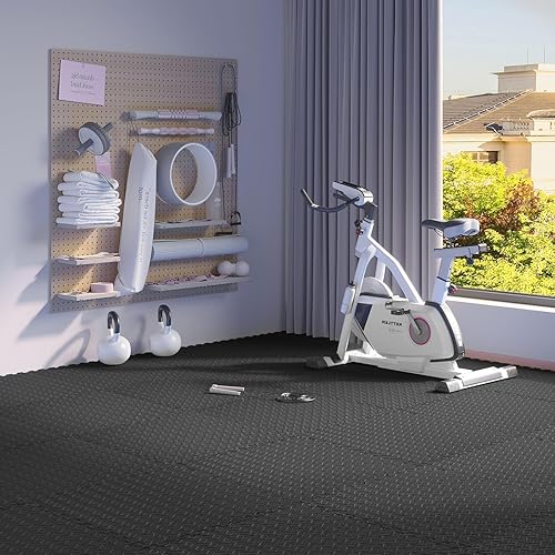 Miniatura 7 de Tapete de Gimnasio en Casa, Tapete de Ejercicio tipo Rompecabezas, Baldosas de Espuma EVA Entrelazadas para Equipos de Entrenamiento en Casa y Áreas