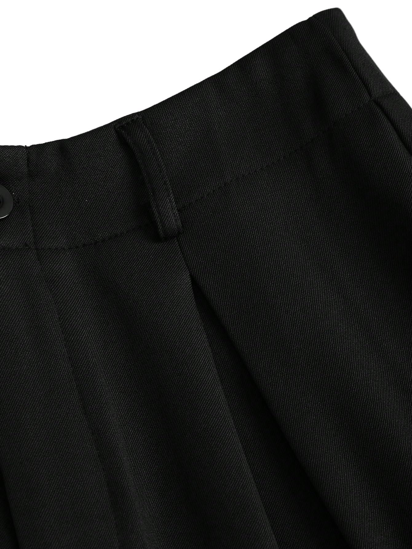 SOLY HUX Damen Lange Hose Elegant Palazzon Hosen Office Casualshose Anzughose mit Reißverschluss Freizeithose Stoffhose Breite Bein Geradehose