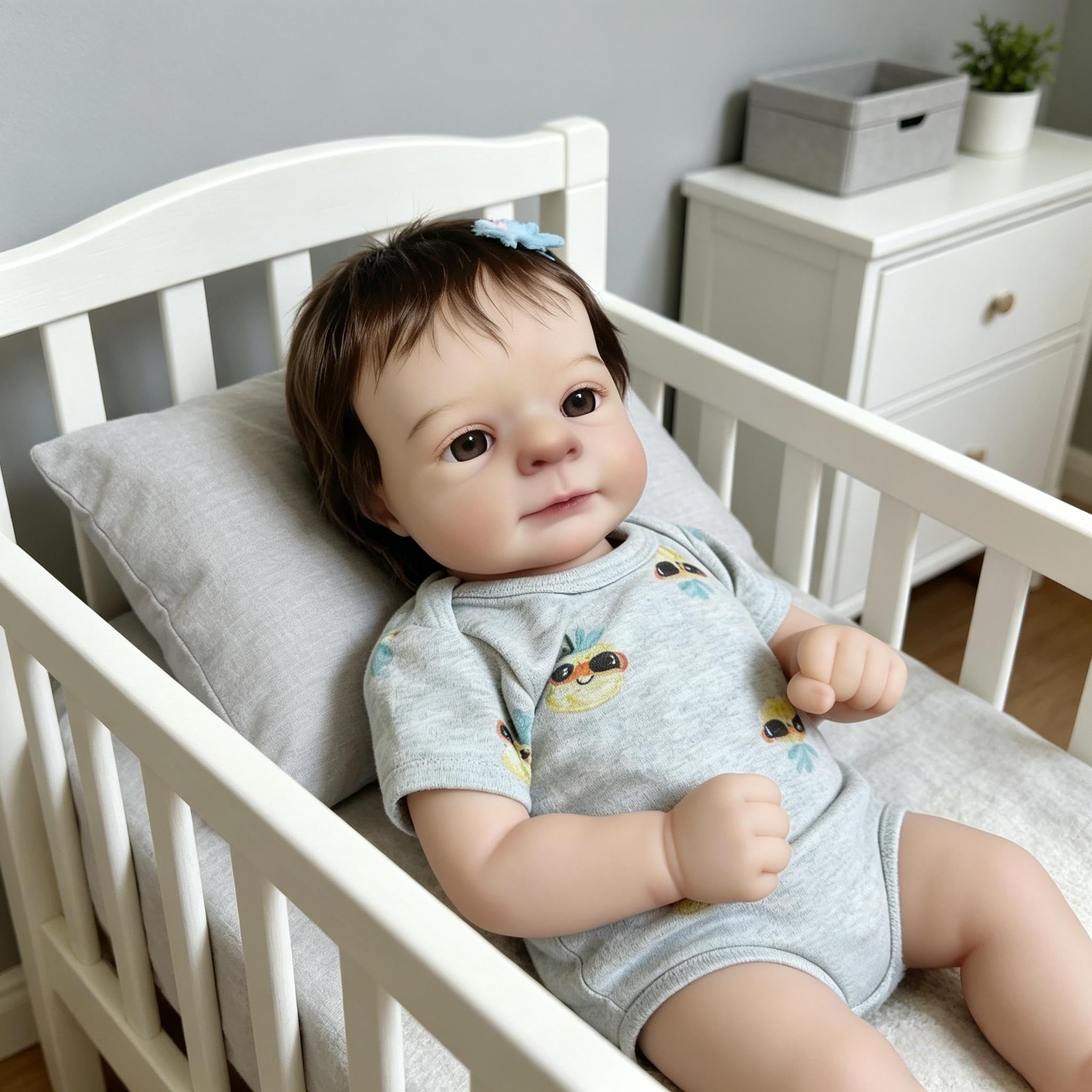 Reborn Baby Dolls silikonowe winylowe na całe ciało, 45 cm, realistyczna lalka niemowlęca, z anatomicznie poprawnymi lalkami Reborn, realistyczna lalka noworodka, z akcesoriami do zabawek