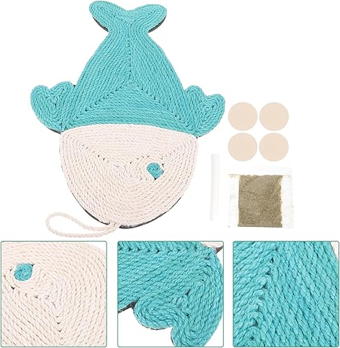 Miniatura 4 de POPETPOP Kitten Toys - Alfombrilla para rascar el suelo de la escobilla de suelo, alfombrilla para interiores, juego de interior y gato