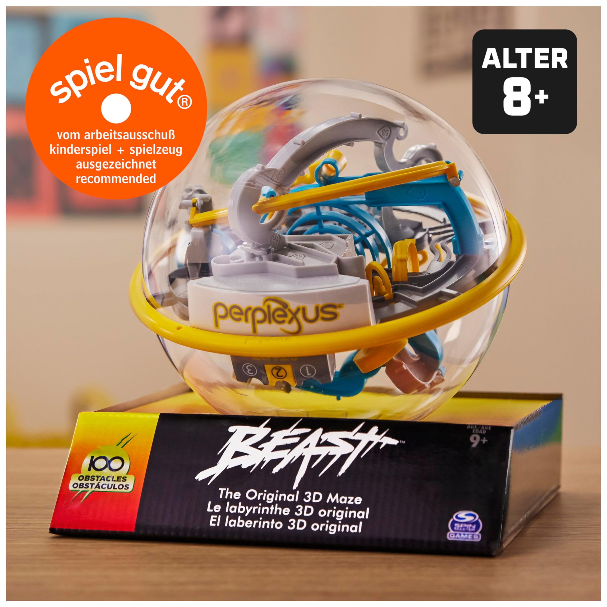 Spin Master Games - Perplexus Beast 3D-Kugellabyrinth mit 100 Hindernissen, Geduldsspiel für Kinder ab 9 Jahren und Erwachsene - 3