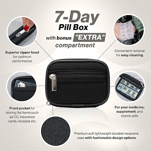 Miniatura 9 de Made Easy Kit Pastillero  Caja organizadora de medicamentos con vitamina y suplemento extraíbles de siete días  Dispensador compacto listo para