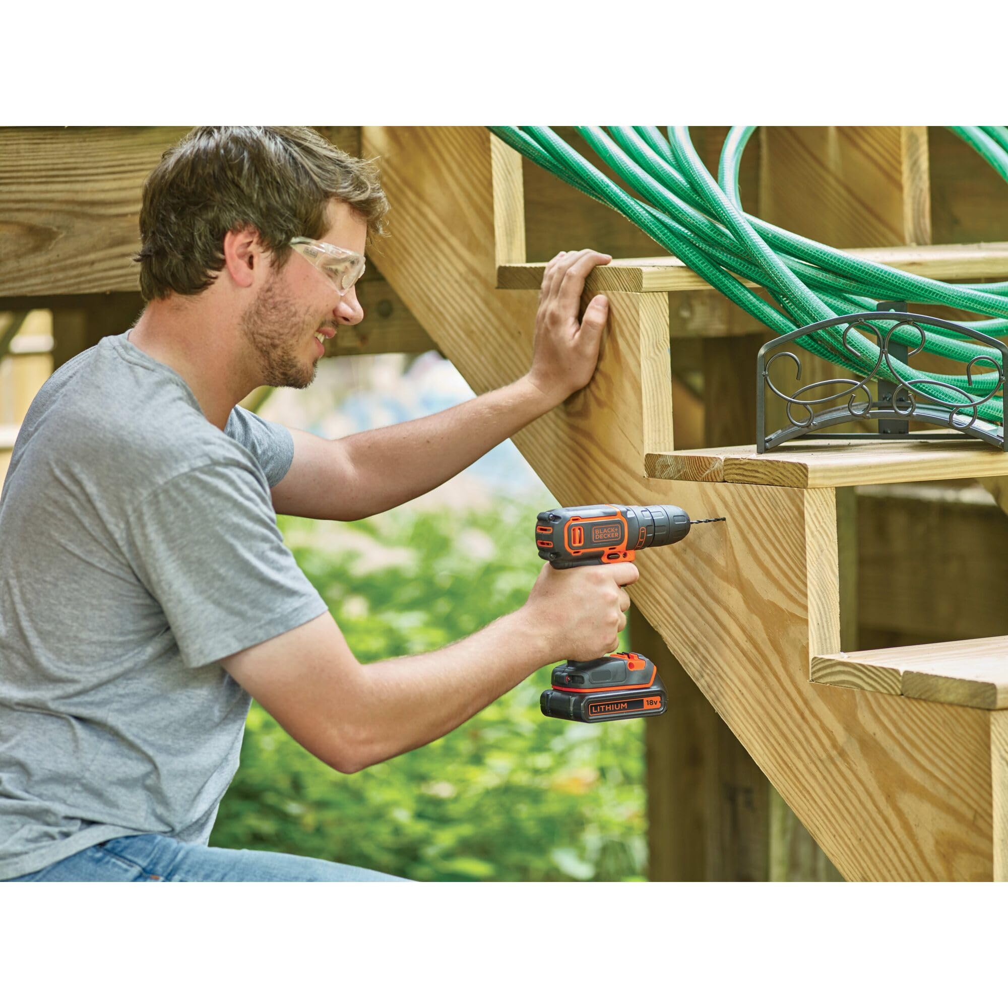 BLACK+DECKER BDCDC18-QW Perceuse-Visseuse sans fil - 650 trs/min, 18V, Sans coffret, 1 batterie