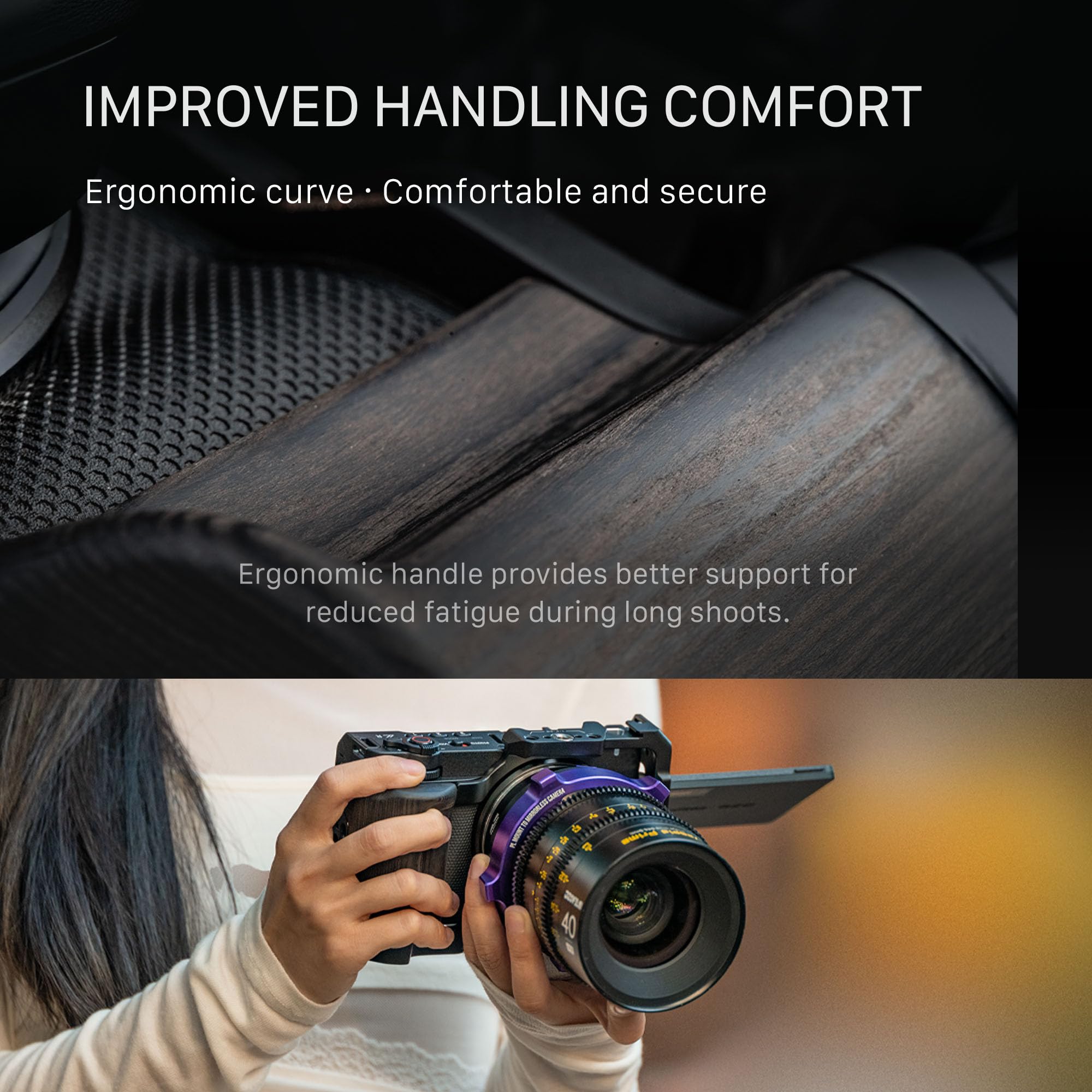 Tilta ZR Cage, gabbia completa per fotocamera compatibile con Nikon ZR con filettature da 3/8“-16, 1/4”-20, micro HDMI e morsetto per cavo USB-C - Nero TA-T98-FCC-B