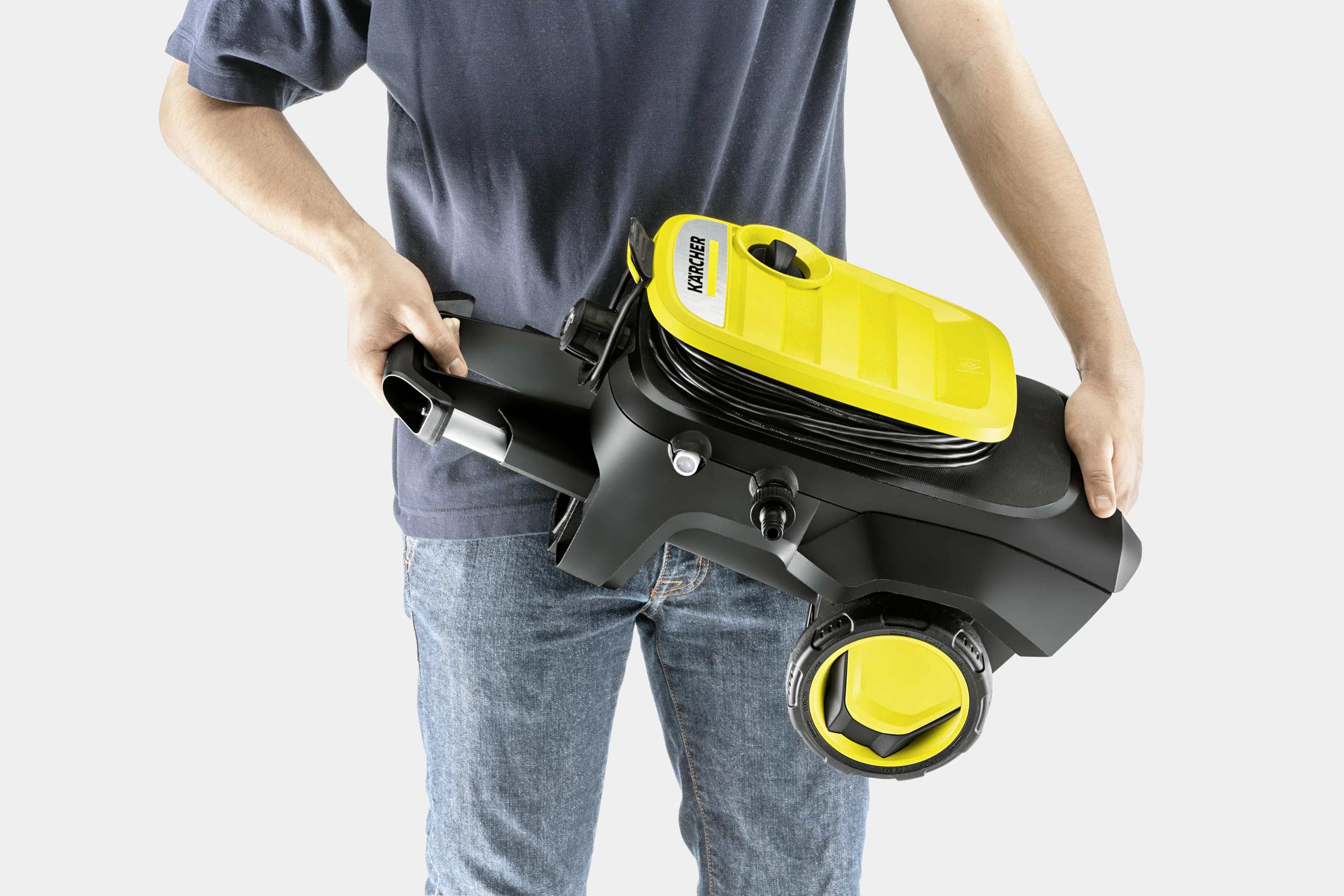 Kärcher K 5 Compact myjka ciśnieniowa, ciśnienie: 145 bar, wydajność: 500 l/h, wydajność powierzchniowa: 40 m²/h, filtr, waga: 12 kg, wąż i pistolet, dysza rotacyjna, lanca Vario Power