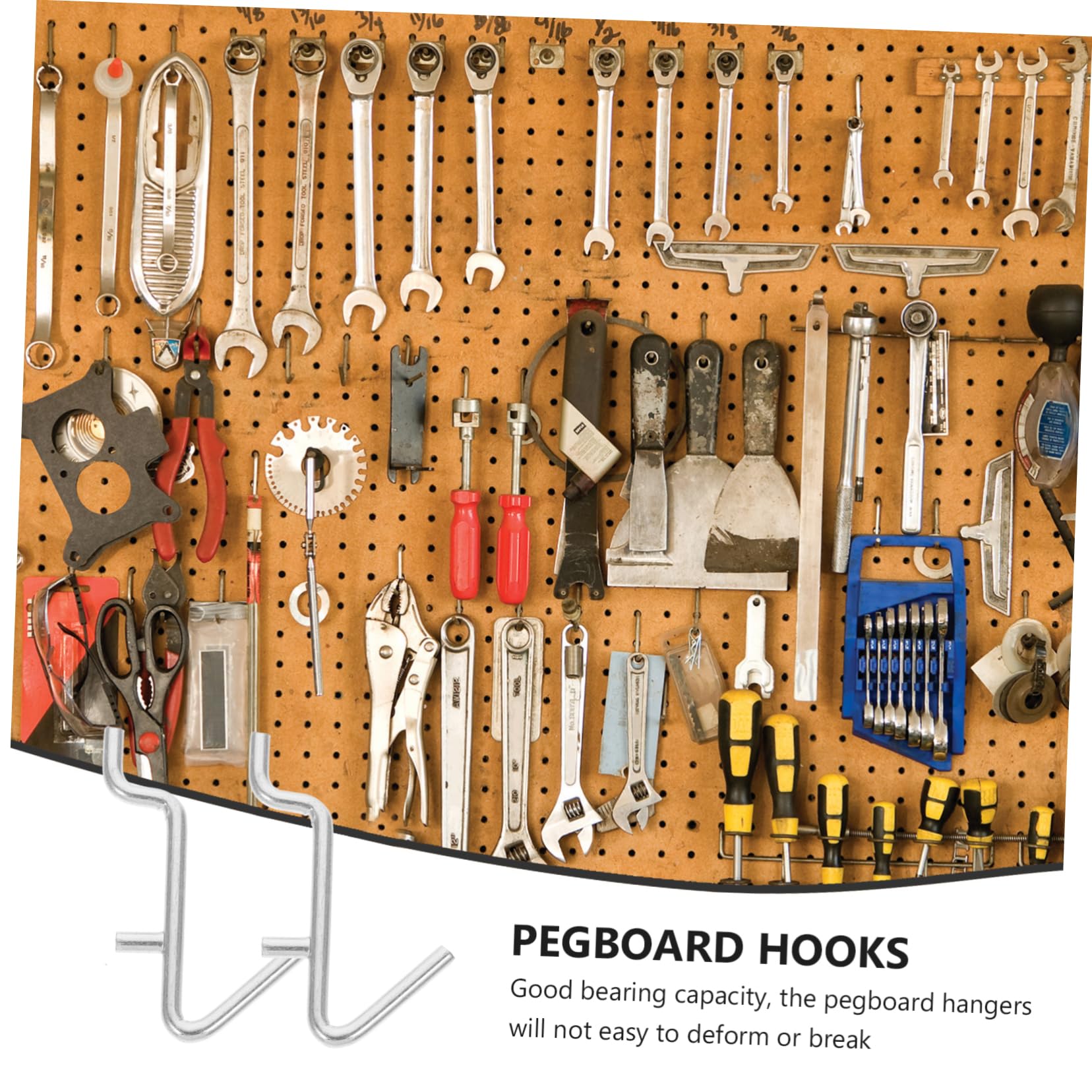 STOBAZA Pegboard Hooks for Hanging 20 Pieces Metal Hooks Strong Bearing Capacity for Garage Home