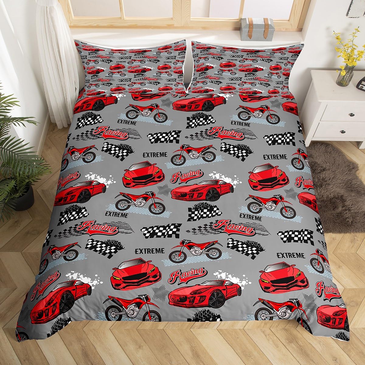 Manfei Racing Duvet Cover Set Single Size
