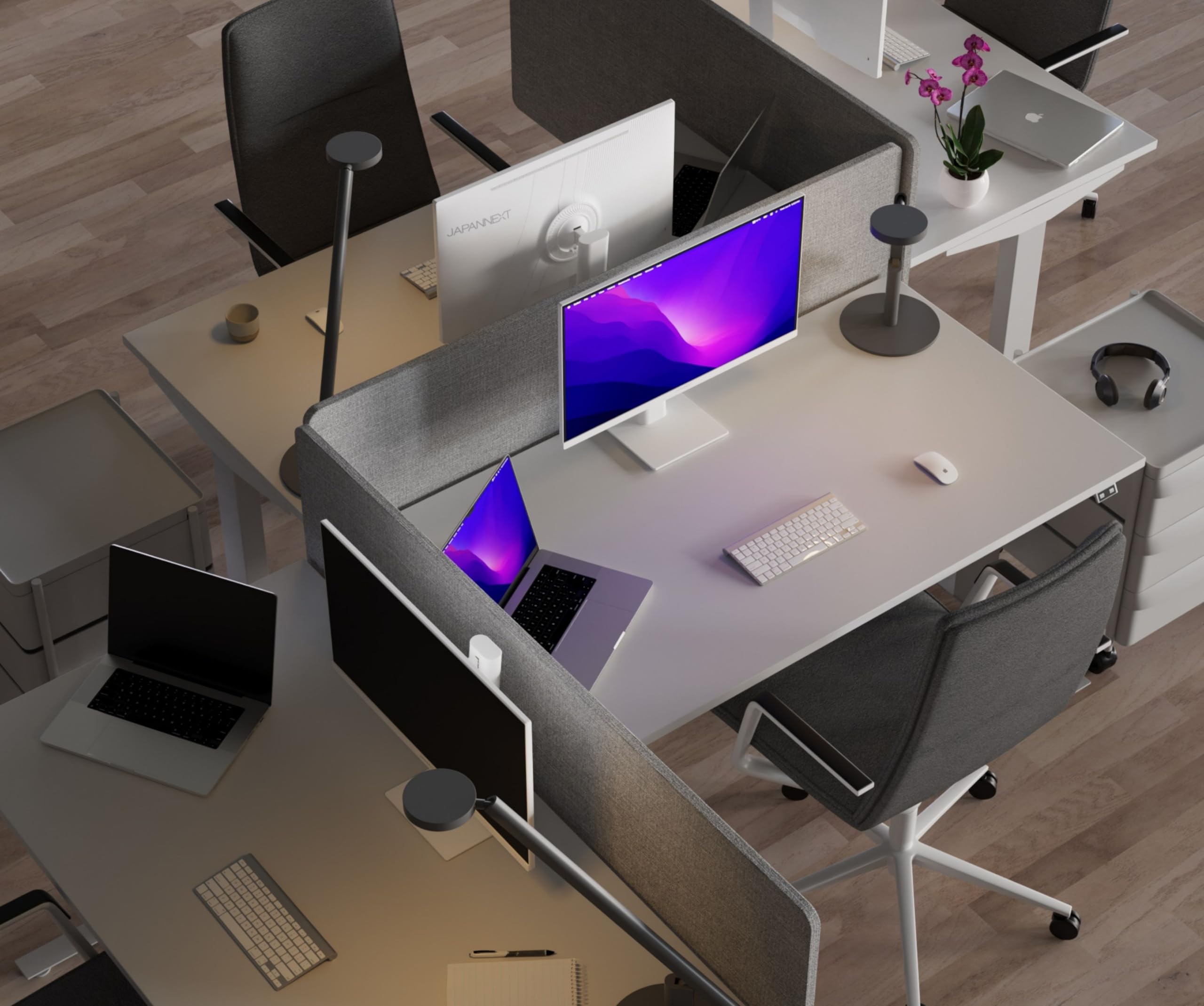 JapanNext Monitor Bianco 27" IPS WQHD (2560x1440) | HDR | Ricarica via USB-C (65W) | Altezza e Inclinazione Regolabili (HSP) | 100% sRGB G-Sync/FreeSync | JN-i27QR-C65W-HSP-W