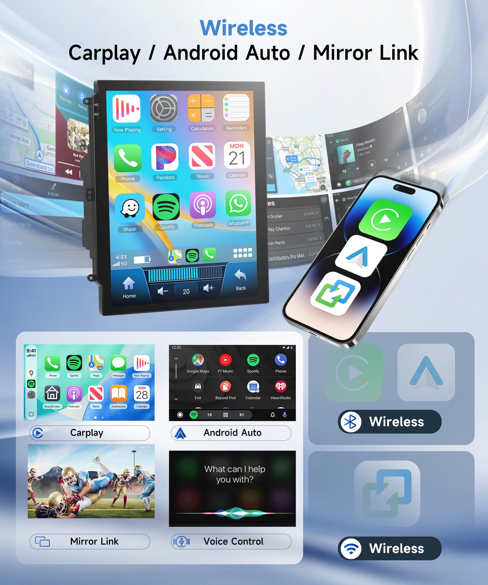 【8 rdzeni 4+64G】 Radio samochodowe Hodozzy Carplay Dab do Opel Astra J/Buick Excelle 2009-2015, ekran dotykowy Android Radio samochodowe z Androidem Auto/WiFi/GPS/RDS/Bluetooth/USB+kamera cofania