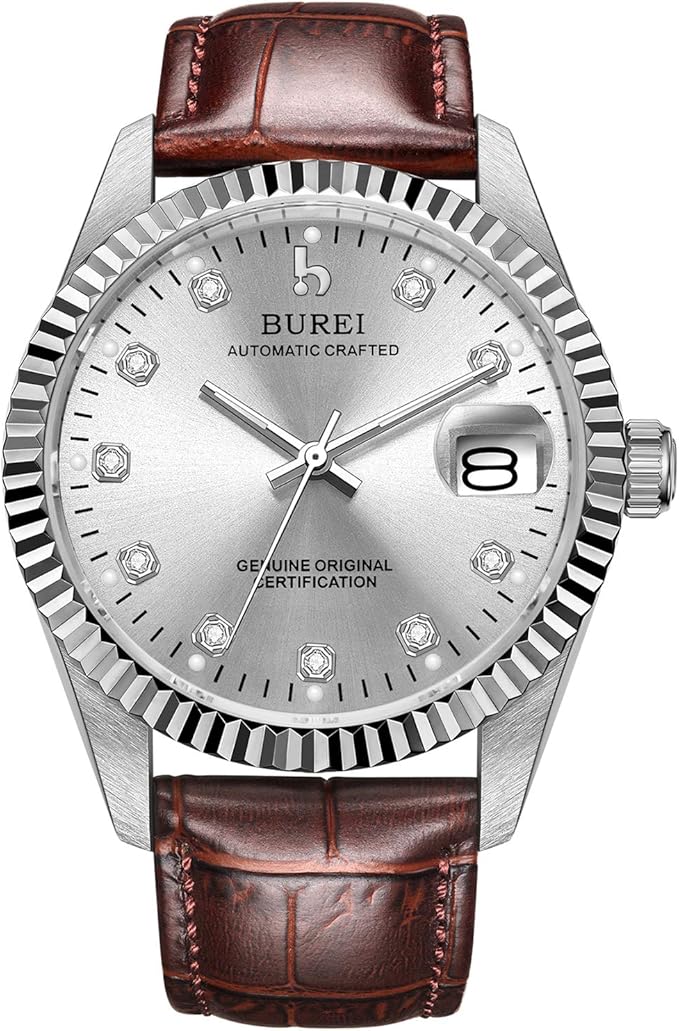BUREI Luxury Automatic Watch for Men Self Winding Mechanical Business
