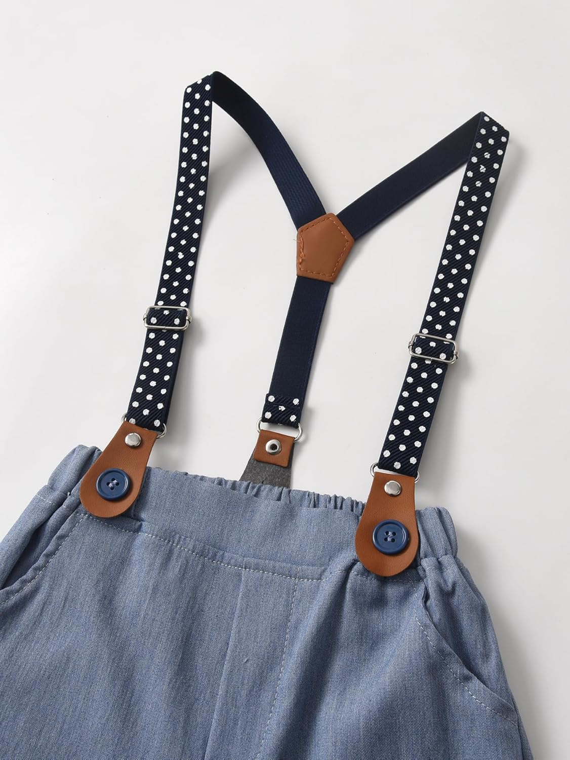 Boarnseorl Baby Boys Shorts Sets, Infant Shirt+Shorts+ Tie+Suspenders,Toddler Outfits Suits - Image 7