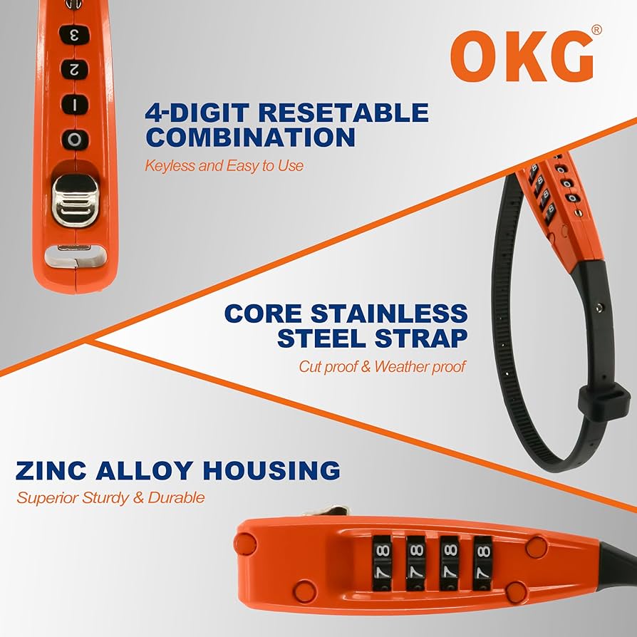 Amazon.com: OKG 4-Digit Combination Zip Tie Lock - Anti
