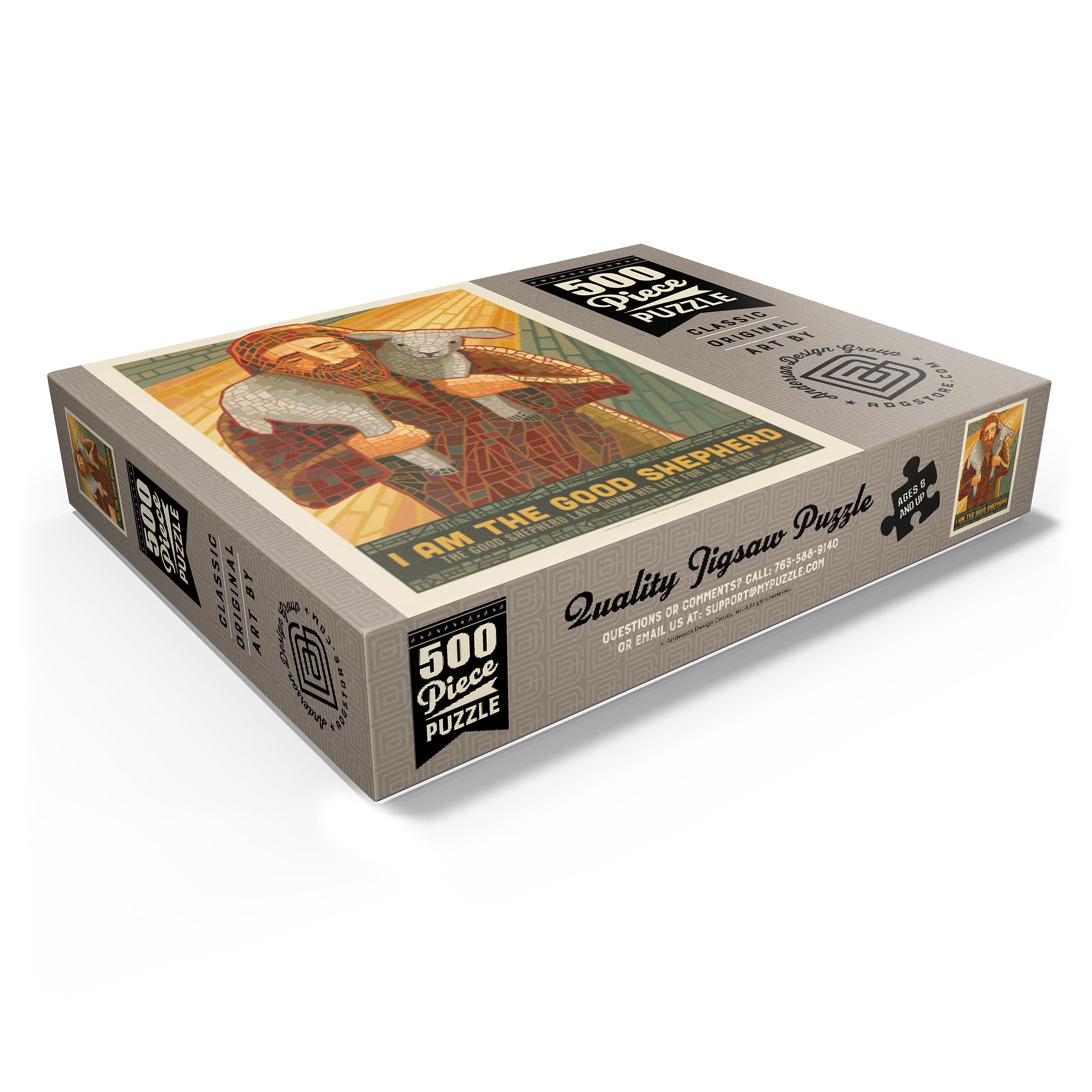 Jesus: The Good Shepherd Vintage Poster Puzzle – 500 Piece Jigsaw For Adults, Premium Quality, Made In USA