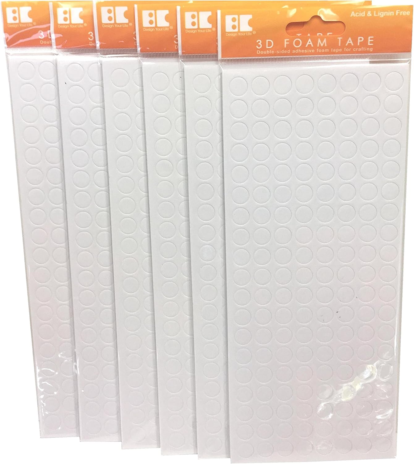 Best Creation 3D Foam Tape - 6 Sheets Big Square Double Sided Adhesive Dots