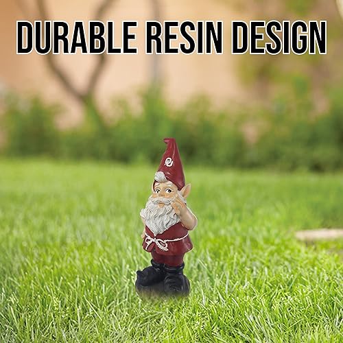 Miniatura 5 de Hanna's Handiworks Estatua de gnomo de Alabama Crimson Tide, figura de resina para interiores y exteriores, para decorar jardín, dormitorio,