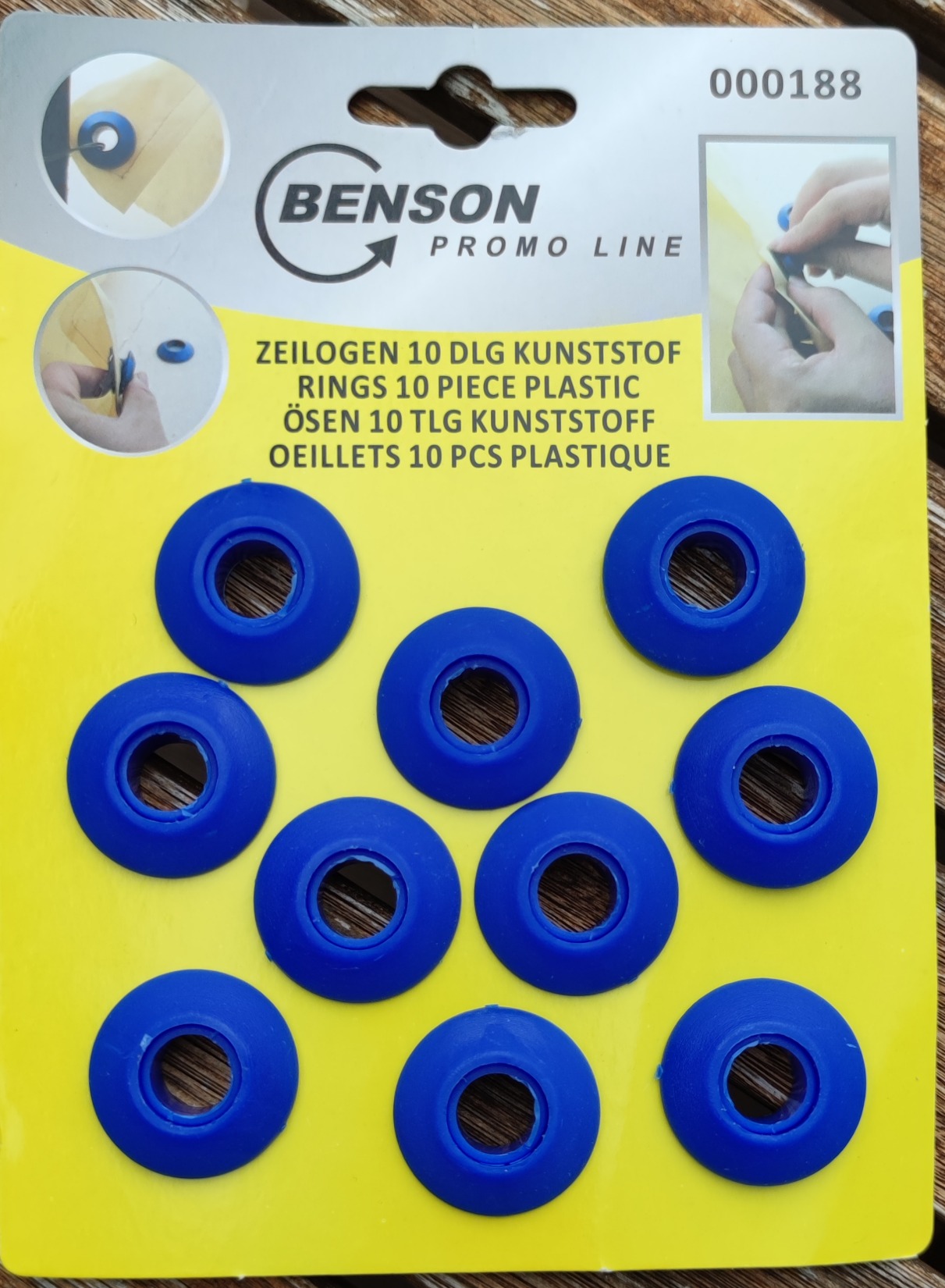 Benson Tools Nösen-Set – 10 Blaue Kunststoffösen Für Planen, LKW-Plane, Zelte & Markisen – Einfach Zu Montieren Benson Tools Nösen-Set – 10 Blaue Kunststoffösen Für Planen, LKW-Plane, Zelte & Markisen – Einfach Zu Montieren