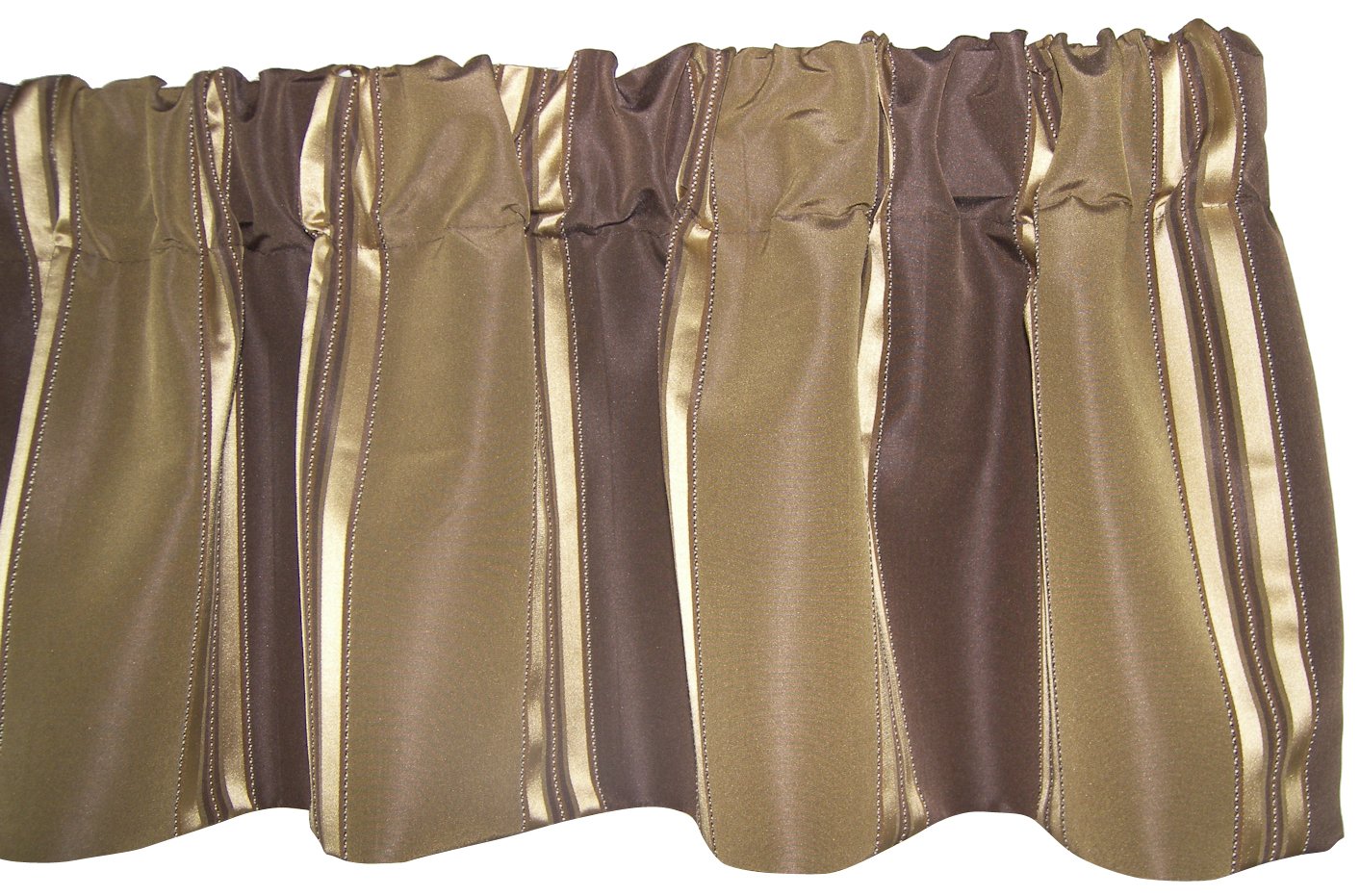 Rlf Home Euro Stripe Valance, Olive