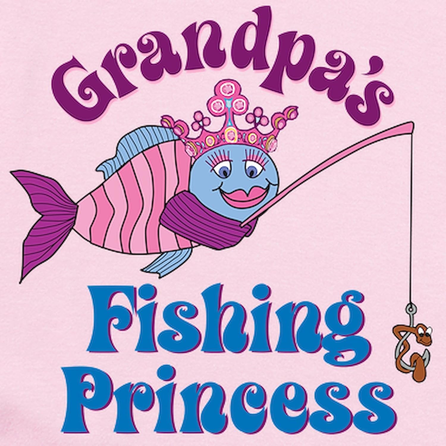 CafePress Grandpa's Fishing Princess Infant Bodysuit Cute Infant Bodysuit Baby Romper